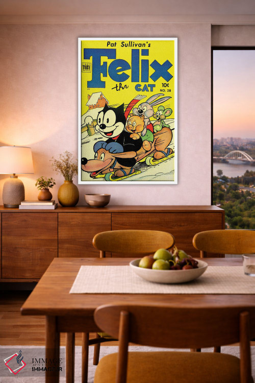 تابلو دکوراتیو فلیکس و سرسره بازی با دوستان اثر رادیو دیز - D5W