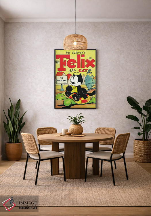 تابلو دکوراتیو فلیکس و لاک پشت؛ منع سرعت غیرمجاز اثر رادیو دیز - D4B