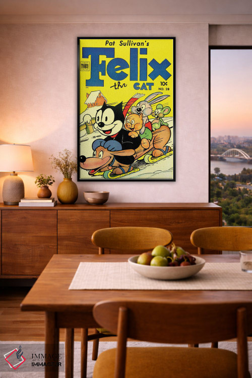 تابلو دکوراتیو فلیکس و سرسره بازی با دوستان اثر رادیو دیز - D6B