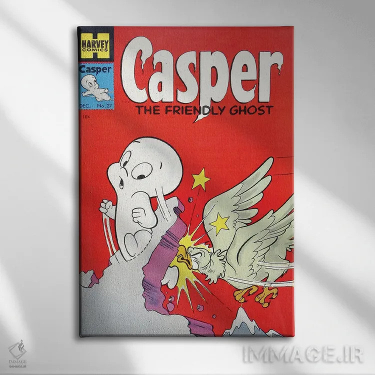 تابلو دکوراتیو روح تحت تعقیب پرنده بزرگ اثر رادیو دیز - نمای روبهرو روی دیوار