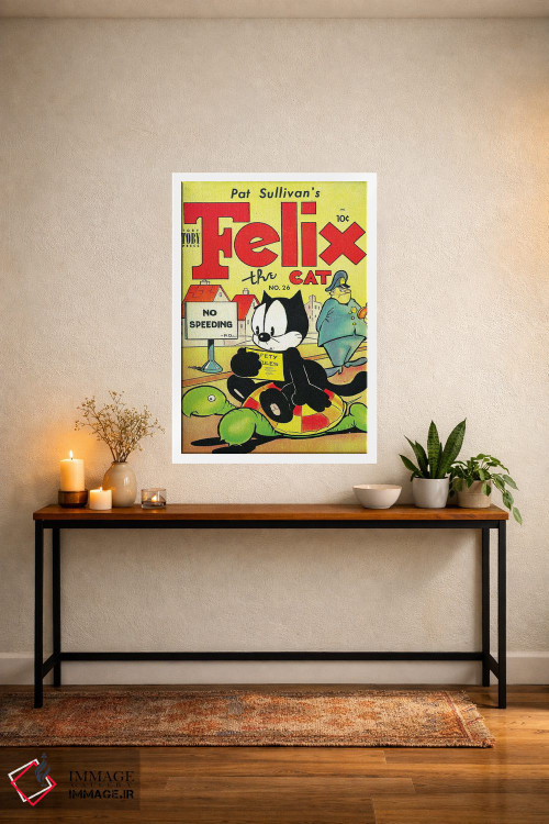 تابلو دکوراتیو فلیکس و لاک پشت؛ منع سرعت غیرمجاز اثر رادیو دیز - D3W