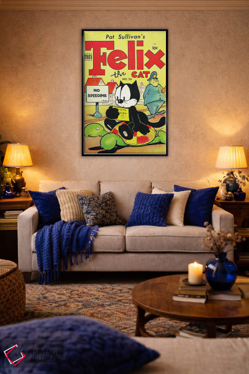 تابلو دکوراتیو فلیکس و لاک پشت؛ منع سرعت غیرمجاز اثر رادیو دیز - D5B