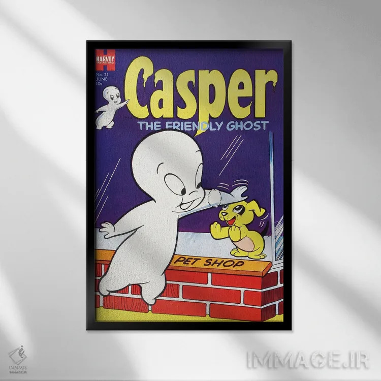 تابلو دکوراتیو روح در مغازه حیوانات خانگی اثر رادیو دیز - نمای قابدار مشکی