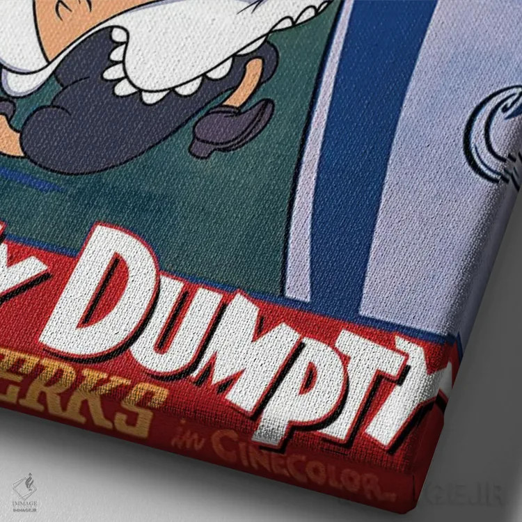 تابلو دکوراتیو همپتی دامپتی اصلی اثر رادیو دیز - نمای نزدیک بافت بوم