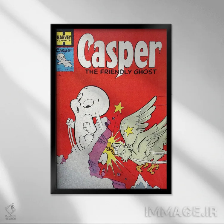 تابلو دکوراتیو روح تحت تعقیب پرنده بزرگ اثر رادیو دیز - نمای قابدار مشکی