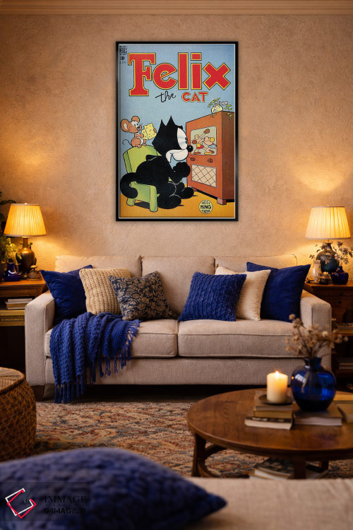 تابلو دکوراتیو فلیکس در حال لذت از بوکس اثر رادیو دیز - D5B