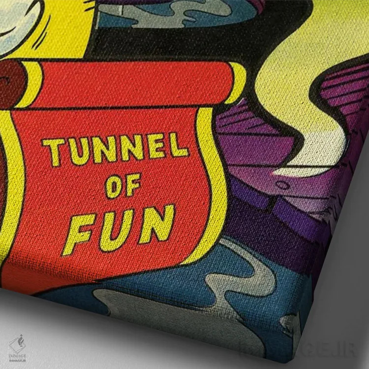 تابلو دکوراتیو روح در تونل سرگرمی اثر رادیو دیز - نمای نزدیک بافت بوم