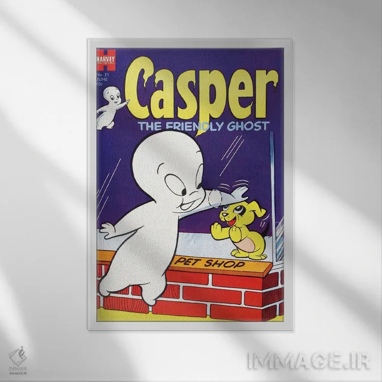 تابلو دکوراتیو روح در مغازه حیوانات خانگی اثر رادیو دیز - نمای قابدار سفید