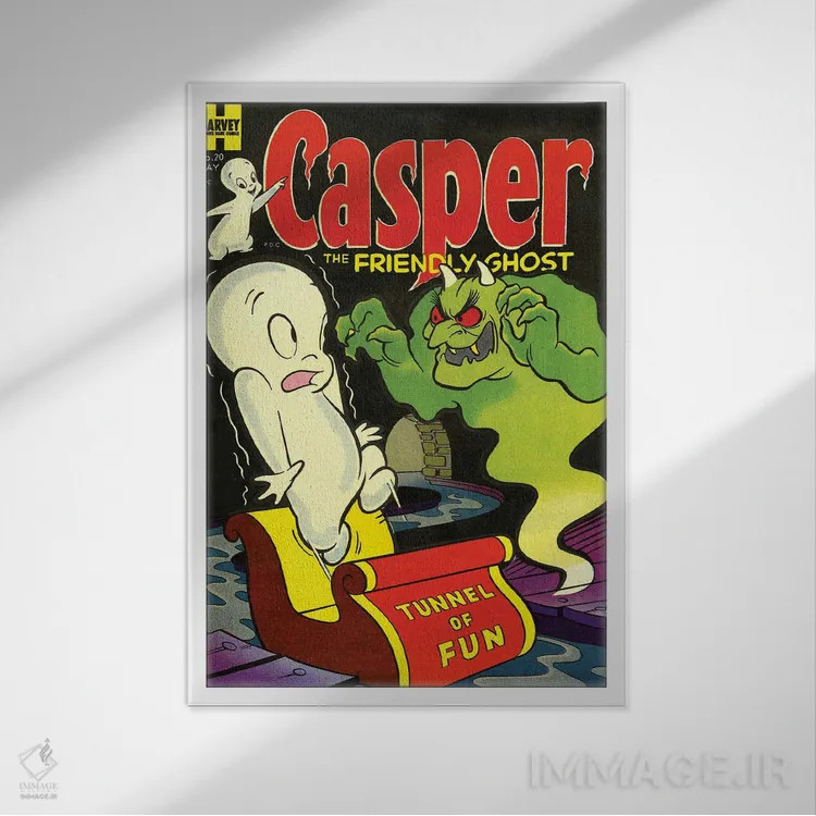 تابلو دکوراتیو روح در تونل سرگرمی اثر رادیو دیز - نمای قابدار سفید