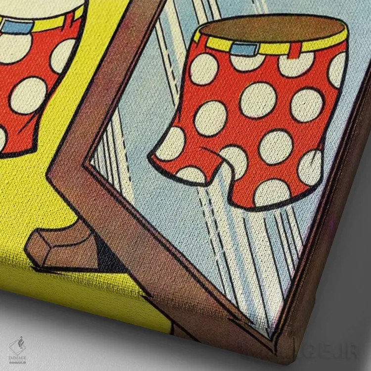 تابلو دکوراتیو روح در حال رفتن به ساحل اثر رادیو دیز - نمای نزدیک بافت بوم