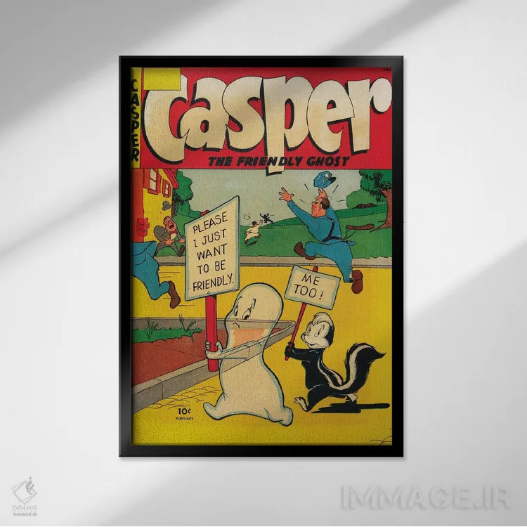 تابلو دکوراتیو روح در اعتصاب اثر رادیو دیز - نمای قابدار مشکی