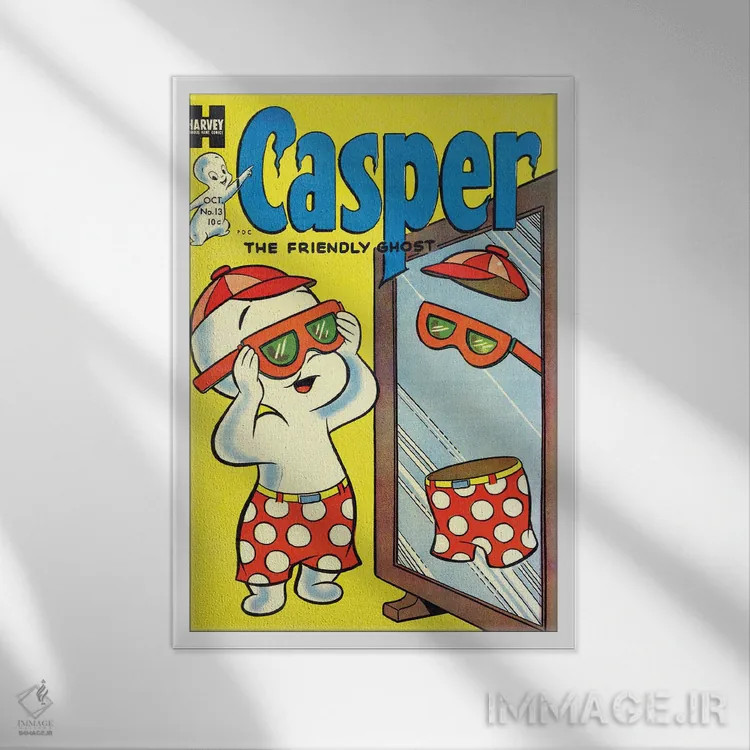 تابلو دکوراتیو روح در حال رفتن به ساحل اثر رادیو دیز - نمای قابدار سفید