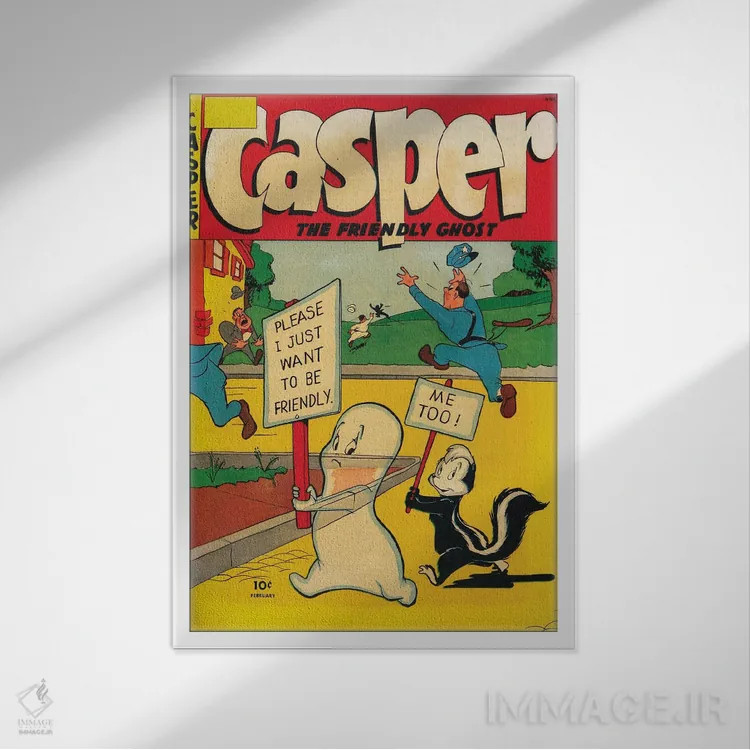 تابلو دکوراتیو روح در اعتصاب اثر رادیو دیز - نمای قابدار سفید