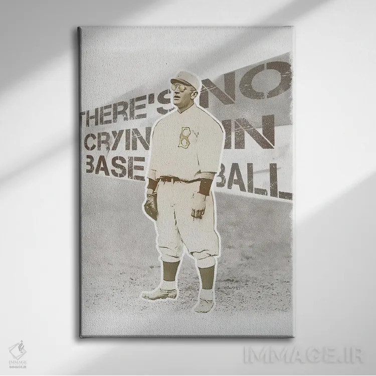 تابلو دکوراتیو گریه ای در بیسبال نیست اثر رادیو دیز - نمای روبهرو روی دیوار