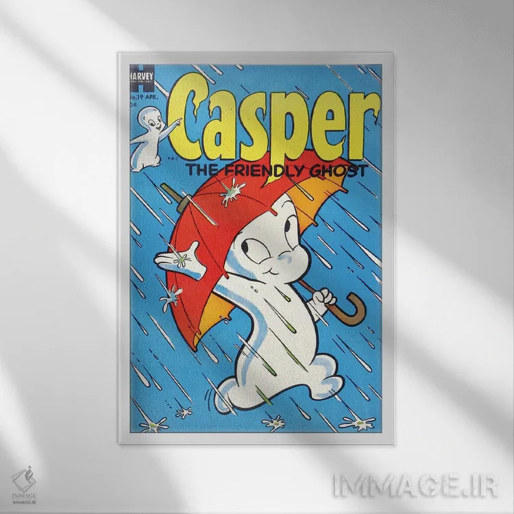 تابلو دکوراتیو روح در باران اثر رادیو دیز - نمای قابدار سفید