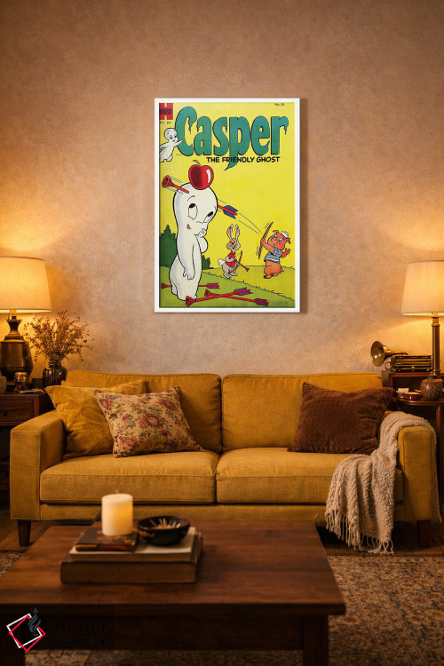 تابلو دکوراتیو دوستان روح در حال هدف گیری سیب اثر رادیو دیز - D2W