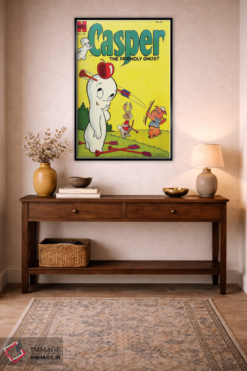 تابلو دکوراتیو دوستان روح در حال هدف گیری سیب اثر رادیو دیز - D3B