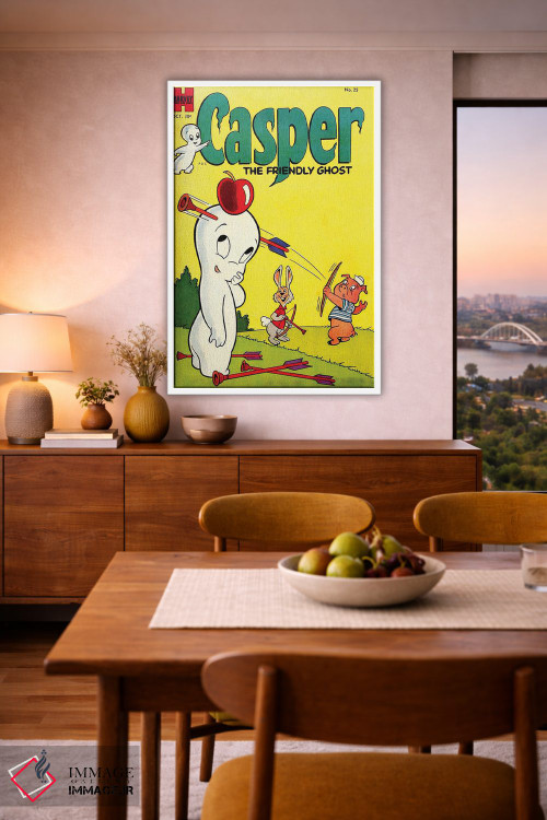 تابلو دکوراتیو دوستان روح در حال هدف گیری سیب اثر رادیو دیز - D6W