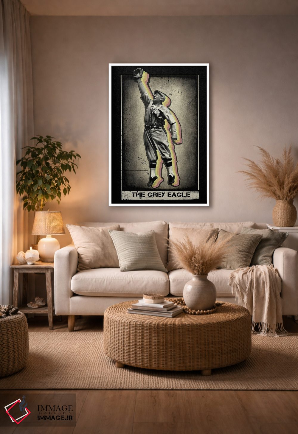 تابلو دکوراتیو عقاب خاکستری اثر رادیو دیز - D4W