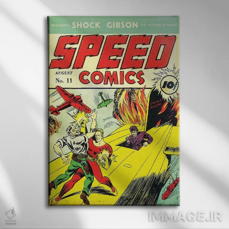 تابلو دکوراتیو سرعت ۱۱ اوت اثر رادیو دیز - نمای روبهرو روی دیوار