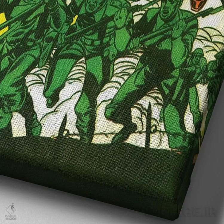 تابلو دکوراتیو سرعت ۲۳ اکتبر اثر رادیو دیز - نمای نزدیک بافت بوم