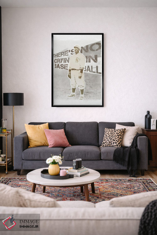 تابلو دکوراتیو گریه ای در بیسبال نیست اثر رادیو دیز - D5B