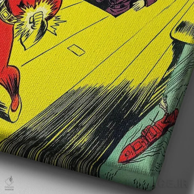 تابلو دکوراتیو سرعت ۱۱ اوت اثر رادیو دیز - نمای نزدیک بافت بوم