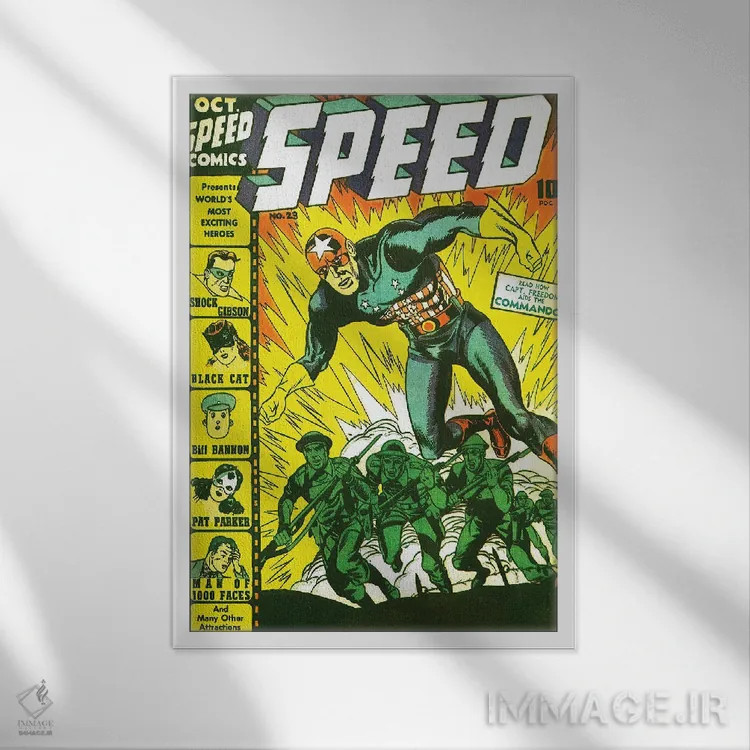 تابلو دکوراتیو سرعت ۲۳ اکتبر اثر رادیو دیز - نمای قابدار سفید