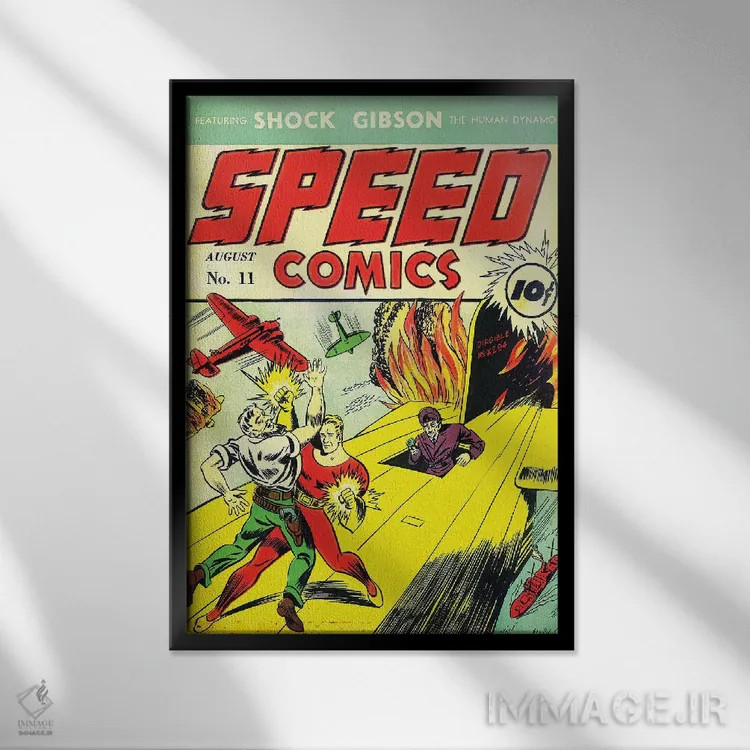 تابلو دکوراتیو سرعت ۱۱ اوت اثر رادیو دیز - نمای قابدار مشکی