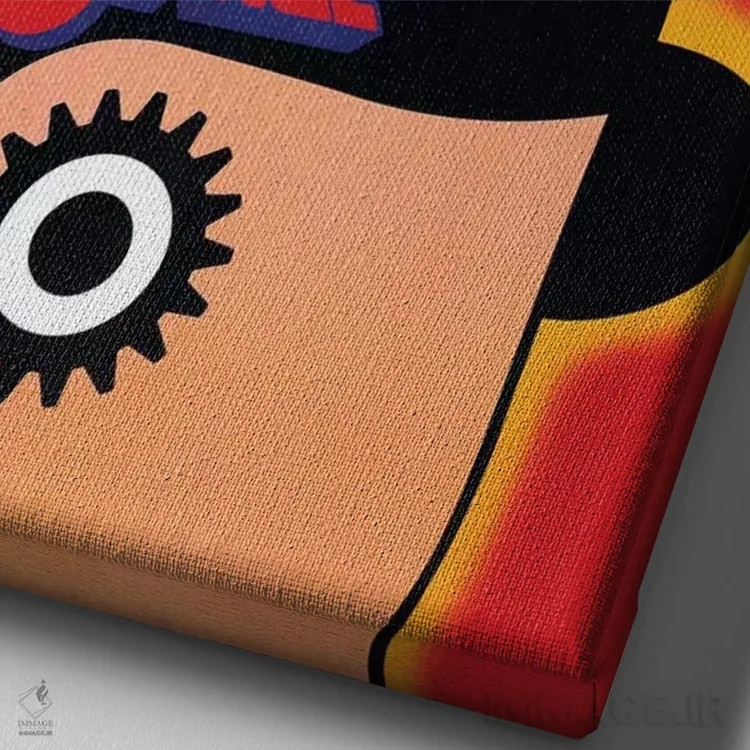 تابلو دکوراتیو پوستر فیلم پرتقال کوکی اثر رادیو دیز - نمای نزدیک بافت بوم