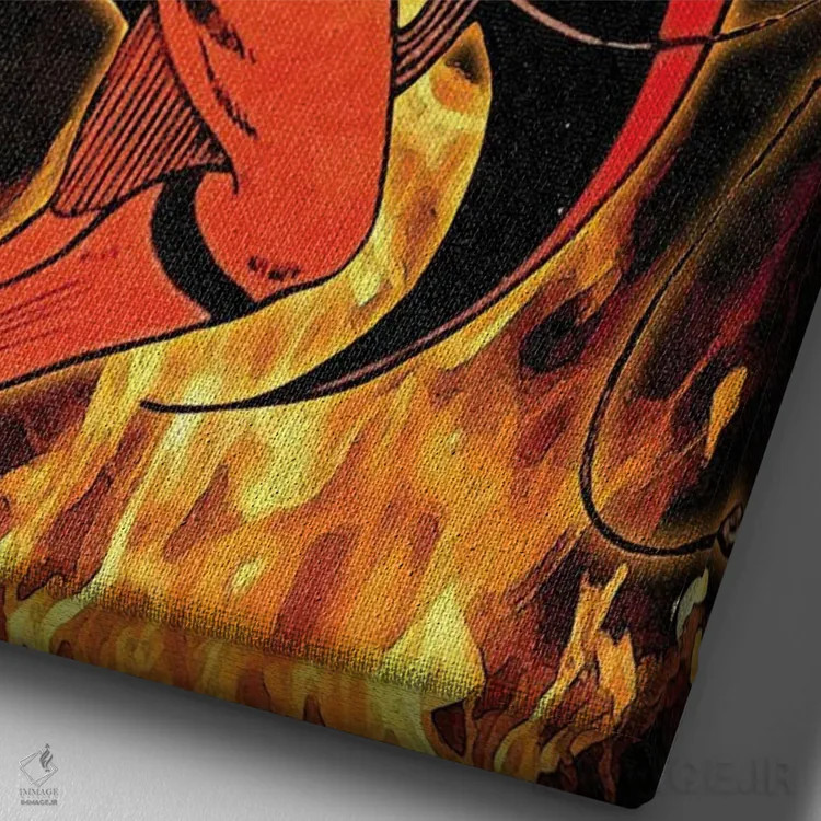 تابلو دکوراتیو کتاب کمیک اسپیت فایر دوم اثر رادیو دیز - نمای نزدیک بافت بوم