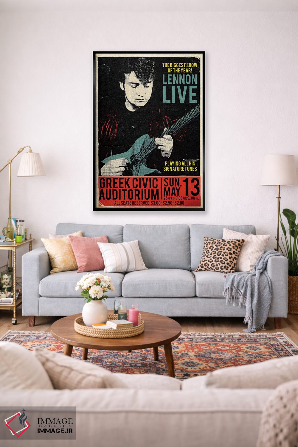 تابلو دکوراتیو جان لنون در سالن شهروندی یونانی اثر رادیو دیز - D1B