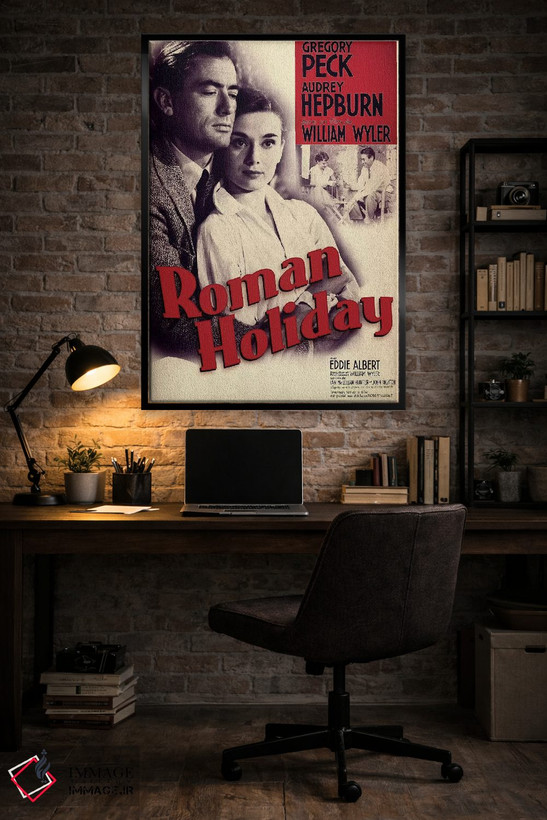 تابلو دکوراتیو پوستر فیلم تعطیلات رومی اثر رادیو دیز - D5B