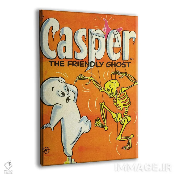 تابلو دکوراتیو اسکلت زرد اثر رادیو دیز - نمای پرسپکتیو محصول