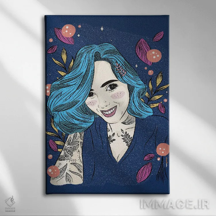 تابلو دکوراتیو جولی فی اثر رافائل گومز - نمای روبهرو روی دیوار