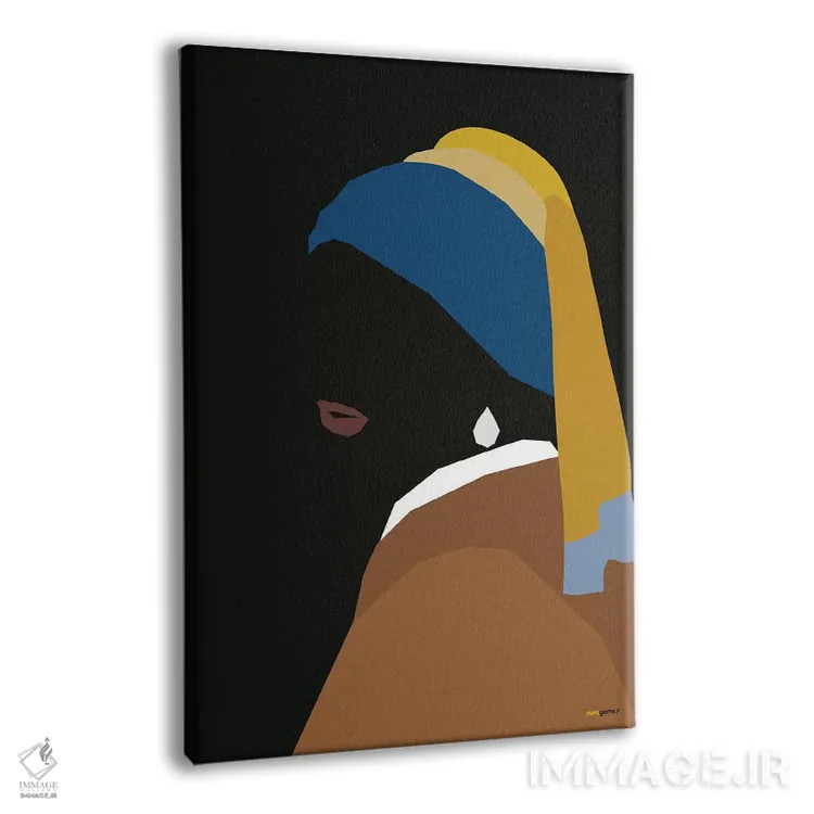 تابلو مینیمال دختر با گوشواره اثر رافائل گومز - نمای پرسپکتیو محصول