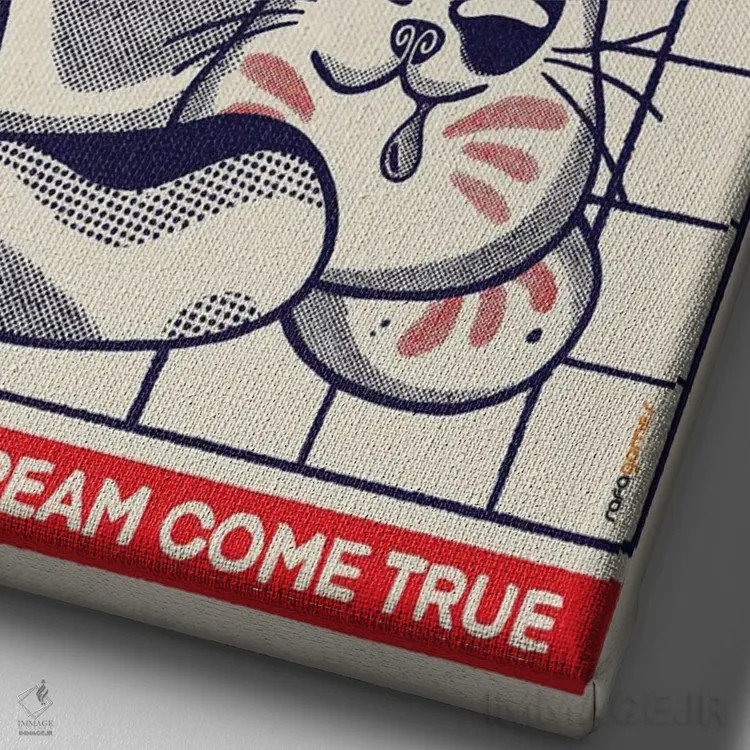 تابلو دکوراتیو رویای سوشی اثر رافائل گومز - نمای نزدیک بافت بوم