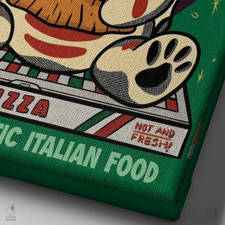 تابلو دکوراتیو خدای مقدس اثر رافائل گومز - نمای نزدیک بافت بوم