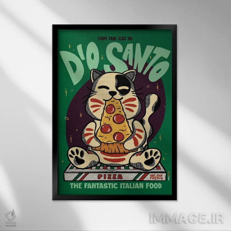 تابلو دکوراتیو خدای مقدس اثر رافائل گومز - نمای قابدار مشکی