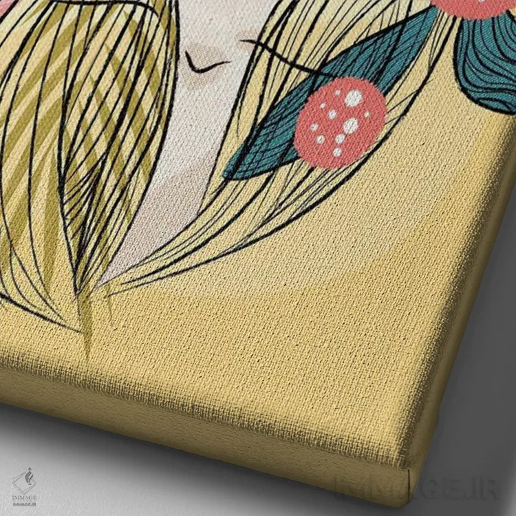 تابلو دکوراتیو لیس سده اثر رافائل گومز - نمای نزدیک بافت بوم