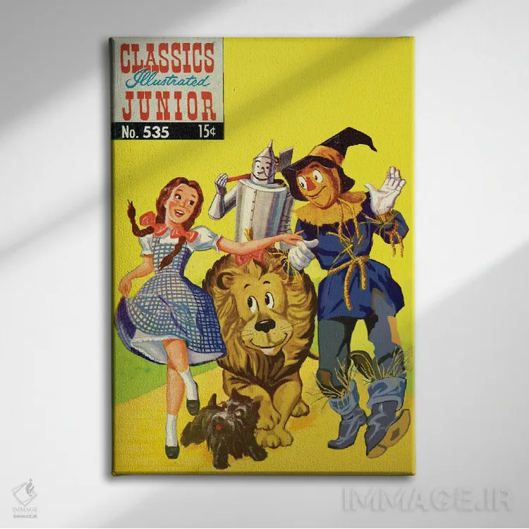 تابلو دکوراتیو کتاب کمیک جادوگر اثر رادیو دیز - نمای روبهرو روی دیوار