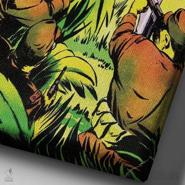 تابلو دکوراتیو تارگت ۶-۹ دسامبر اثر رادیو دیز - نمای نزدیک بافت بوم