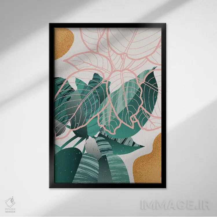 تابلو دکوراتیو گل های برزیل شماره ۳ اثر رافائل گومز - نمای قابدار مشکی