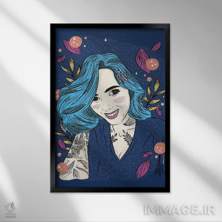 تابلو دکوراتیو جولی فی اثر رافائل گومز - نمای قابدار مشکی