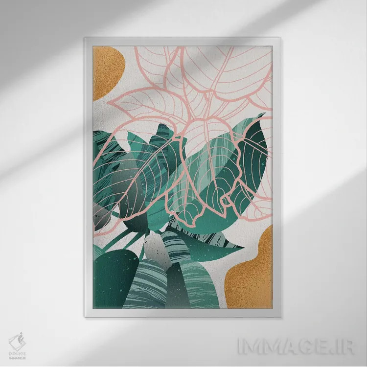 تابلو دکوراتیو گل های برزیل شماره ۳ اثر رافائل گومز - نمای قابدار سفید