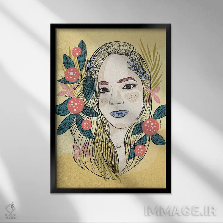 تابلو دکوراتیو لیس سده اثر رافائل گومز - نمای قابدار مشکی