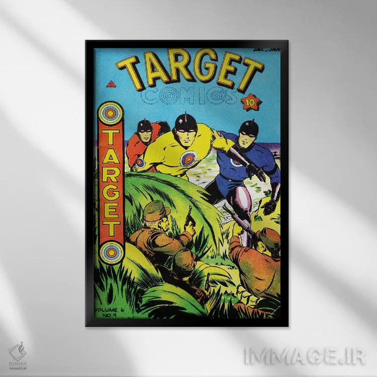 تابلو دکوراتیو تارگت ۶-۹ دسامبر اثر رادیو دیز - نمای قابدار مشکی