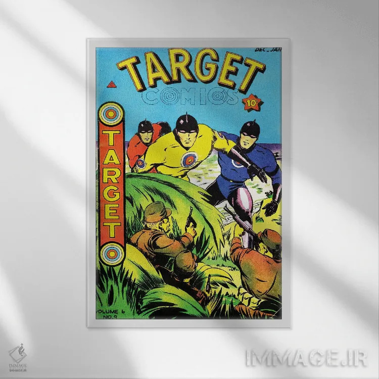 تابلو دکوراتیو تارگت ۶-۹ دسامبر اثر رادیو دیز - نمای قابدار سفید