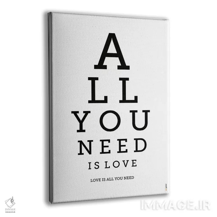 تابلو دکوراتیو همه چیزی که نیاز داری عشق است اثر رافائل گومز - نمای پرسپکتیو محصول