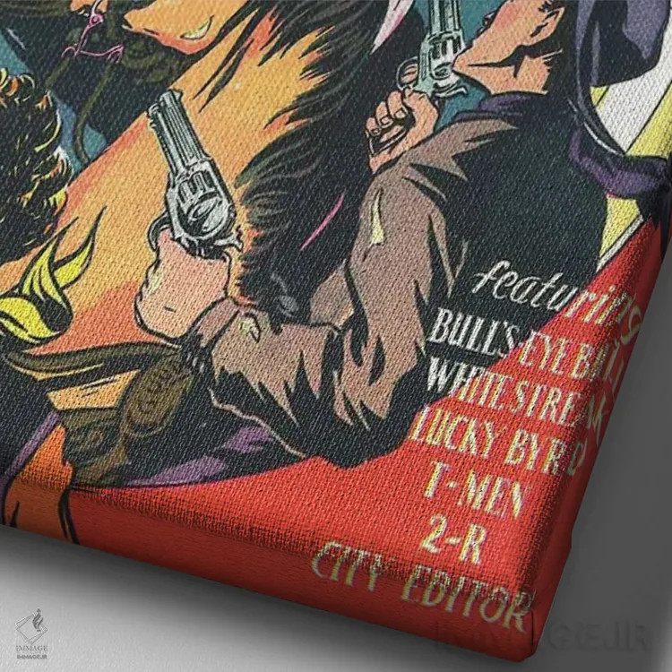 تابلو دکوراتیو تارگت ۱ فوریه اثر رادیو دیز - نمای نزدیک بافت بوم